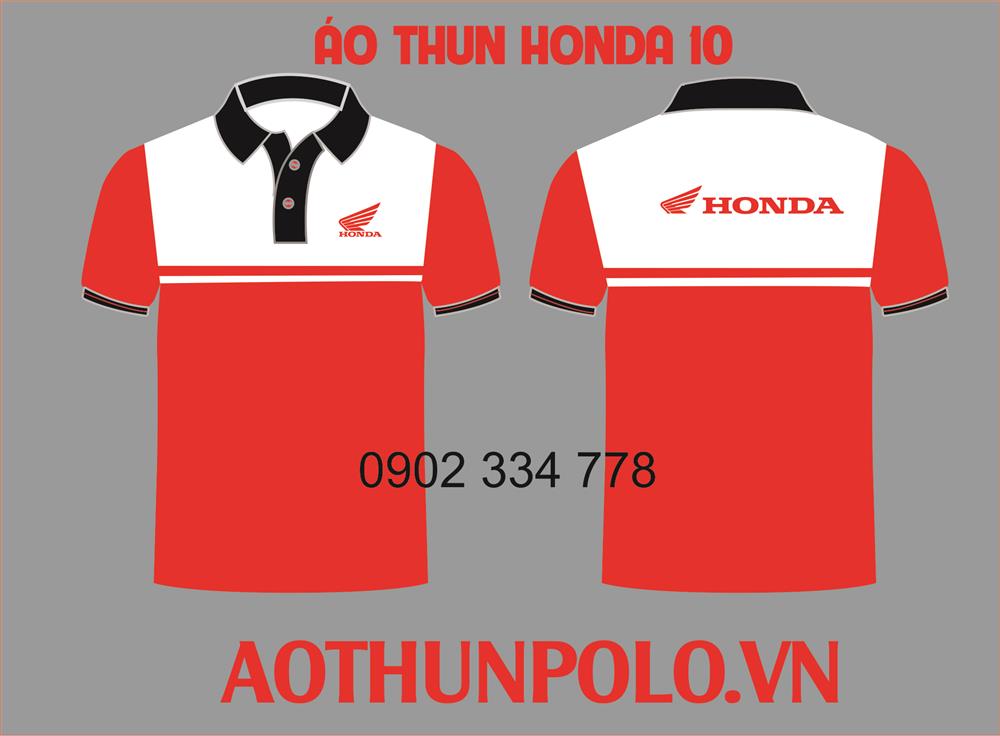 xưởng áo thun honda  đỏ trắng